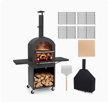Giantex outdoor pizza oven with accessories