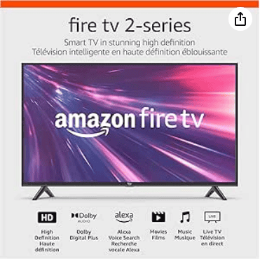 Amazon Fire TV 40 inch monitor used as a workstation screen