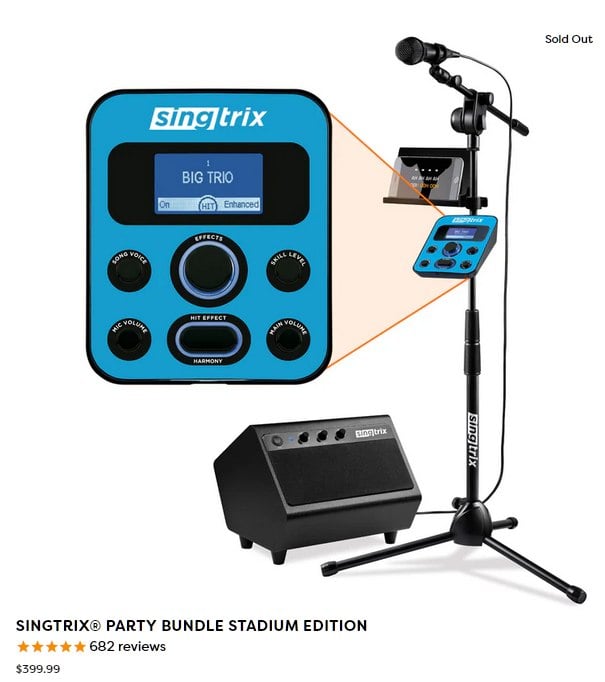 Singtrix Karaoke setup in living room